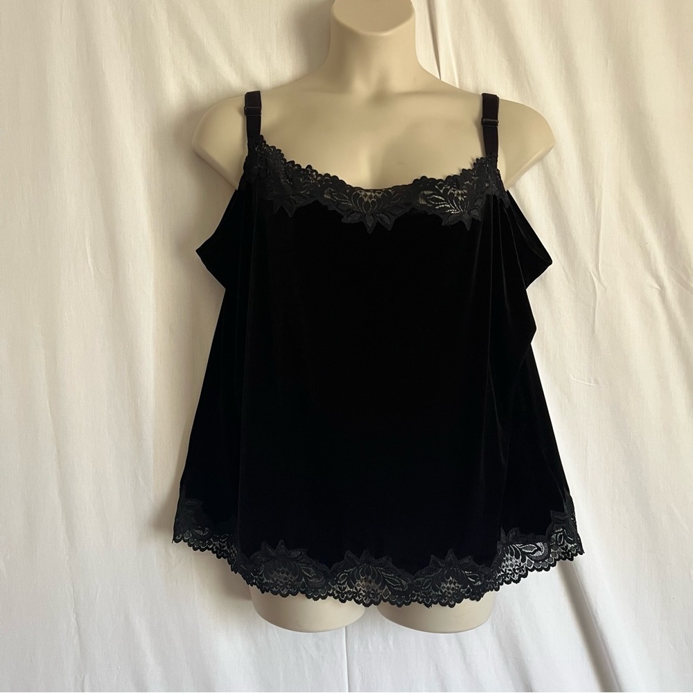 Coldwater Creek Black Lace Trim Camisole